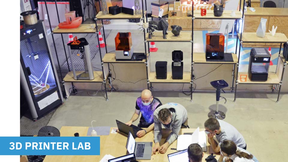 The 3d printing area of Motionlab.Berlin.