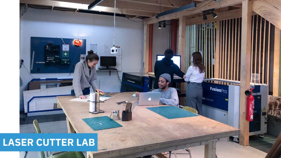 The laser cutter berlin lab of Motionlab.Berlin, a Makerspace and Coworking Space Berlin