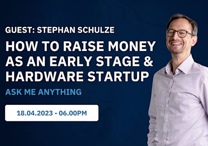 Join the "ask me anything" event on the topic of "how to raise money as an early stage startup" on the 18th of April.