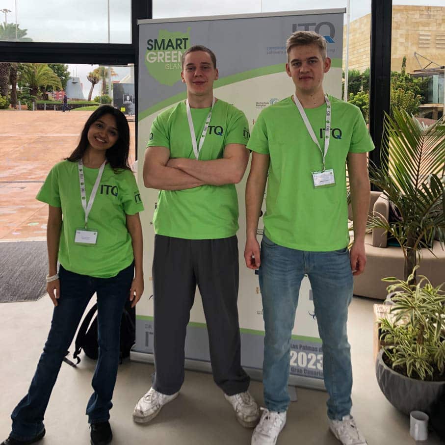 The three selected students enjoyed the time at gran canaria and learned a lot on the makeathon.