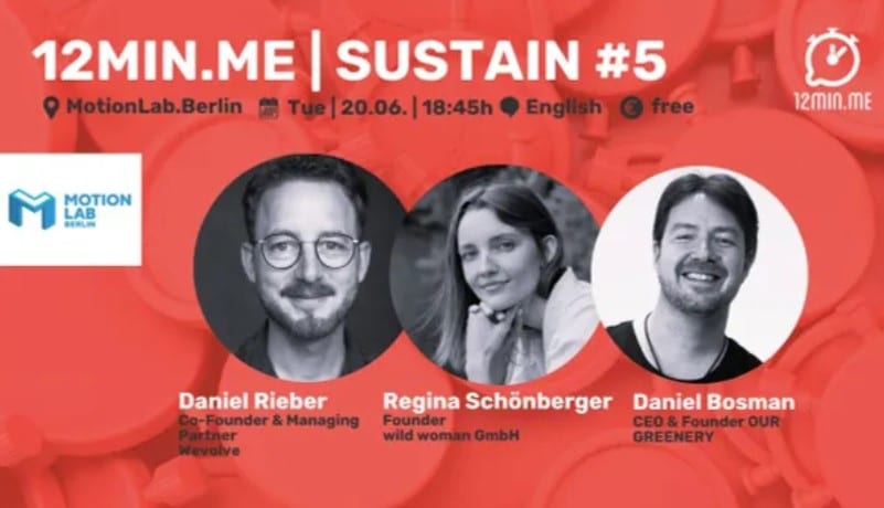 Join the next 12min.me event on the 20.07.2023! # sustainability Berlin