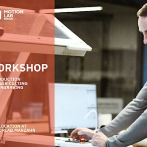 Learn how to use laser machinery to laser cut and engrave different materials through our new workshop at MotionLab.Berlin Campus Marzahn.