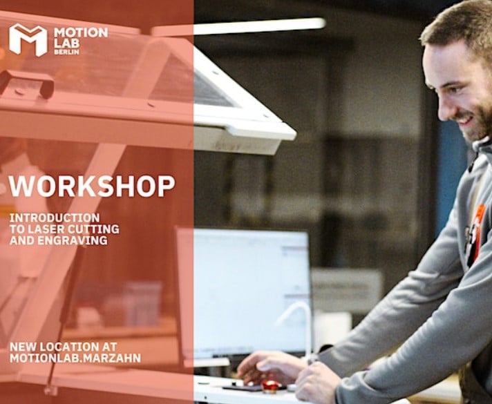 Learn how to use laser machinery to laser cut and engrave different materials through our new workshop at MotionLab.Berlin Campus Marzahn.