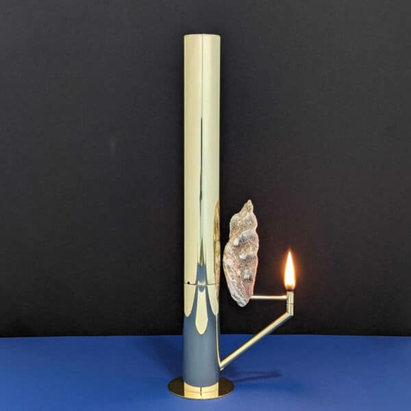 The olive oil lamp designed by artist & designer Kim Sorensen at his artist residency Berlin at MotionLab.Berlin.