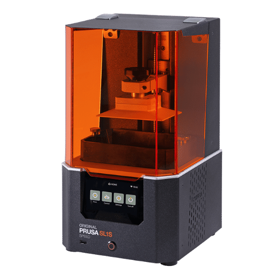 This is the Prusa SL1S SPEED 3d printer, which you can use in our 3d printing Berlin Lab at MotionLab.Berlin.